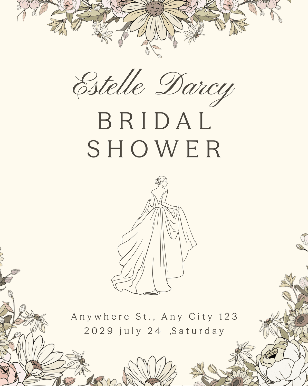 Bridal Shower template preview - Elegant bridal shower welcome sign