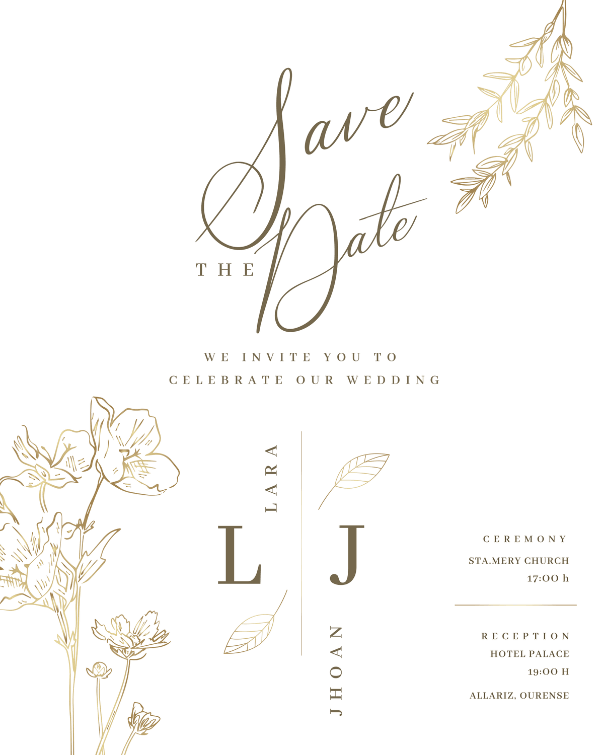 Modern Wedding template preview - Contemporary design with clean lines and rose accents