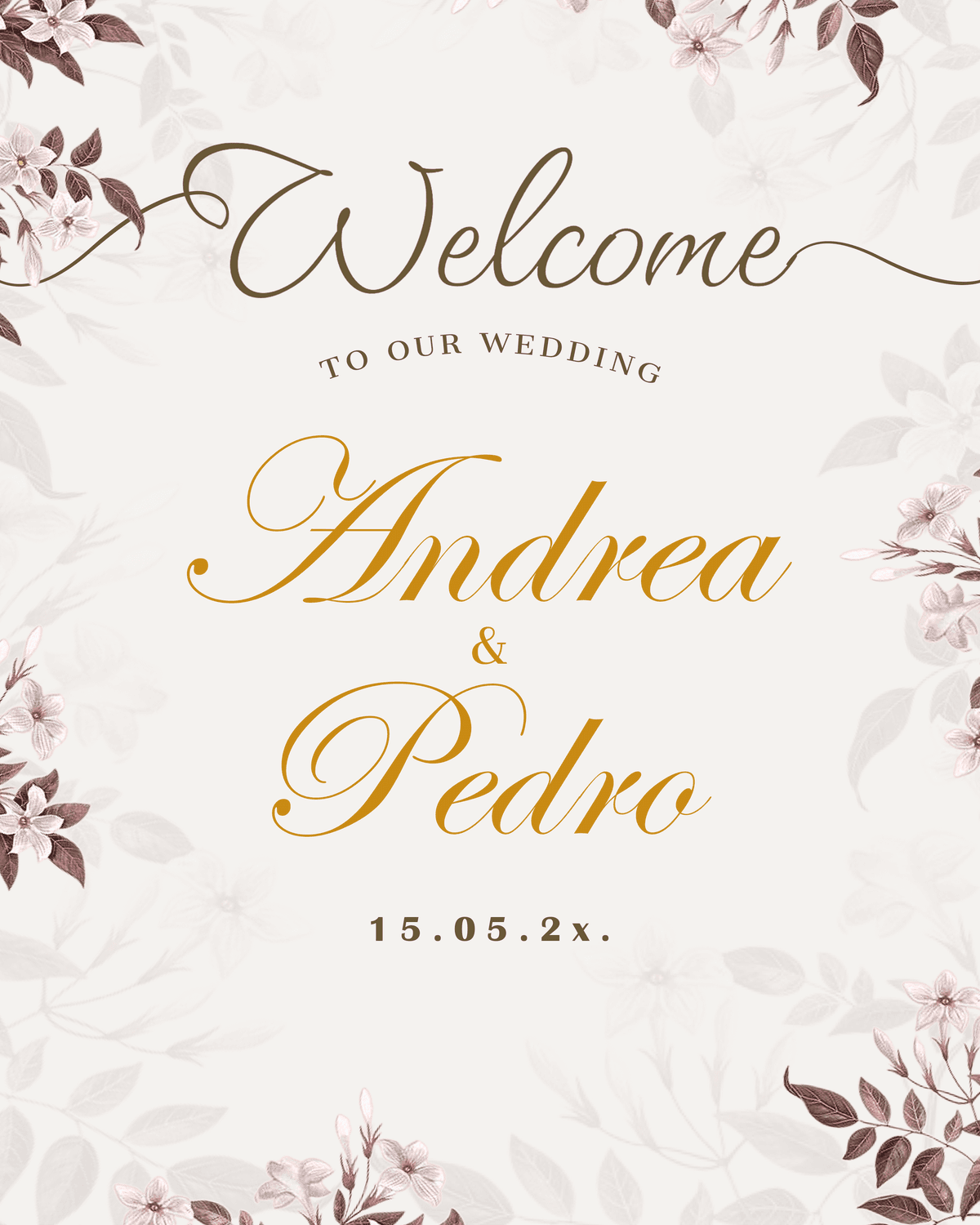 Modern Wedding template preview - Contemporary design with clean lines and rose accents