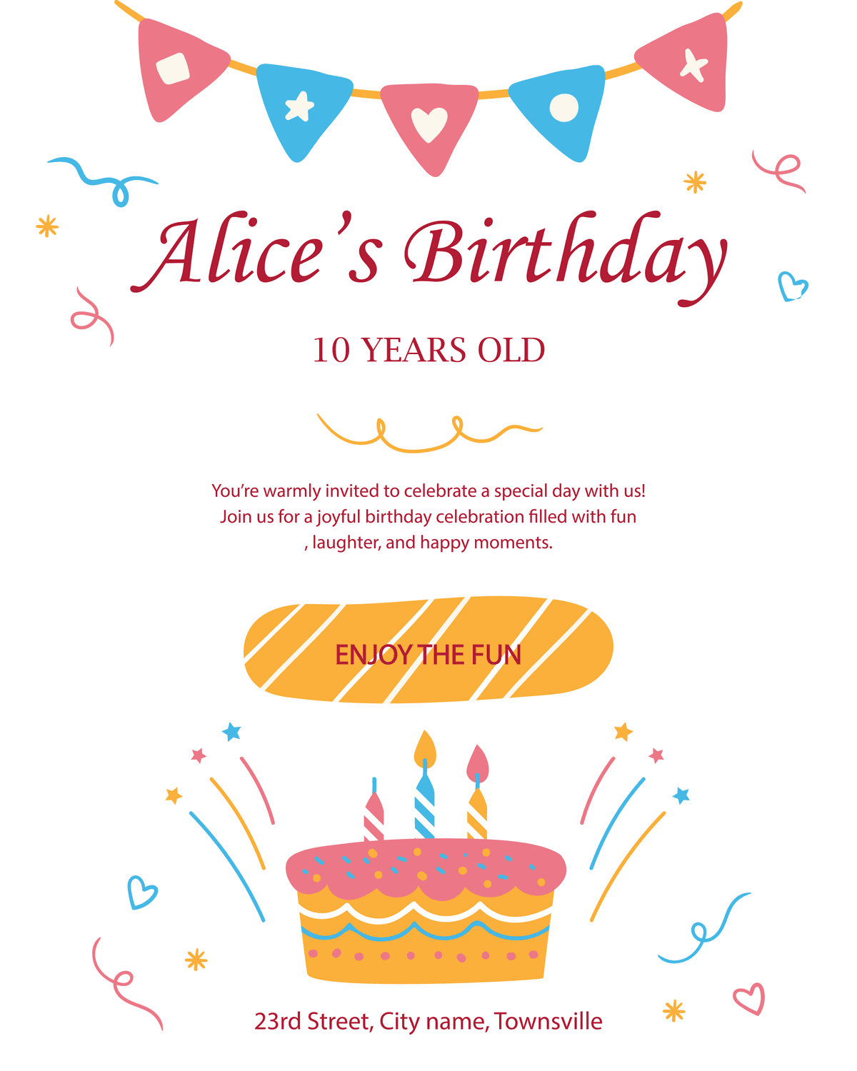Birthday Party template preview - Colorful and vibrant birthday celebration template